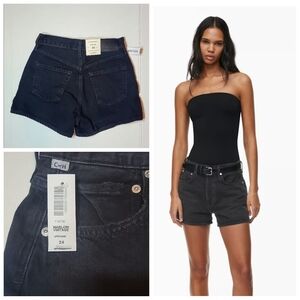 🍁🆕️Aritzia sz 24 Marlow Vintage Citizens of Humanity Black Denim Shorts